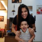 Swetha Changappa Instagram - Time flies. N my son @jiyaan_aiyappa is growing up so fast🧿 mother and son bond is the best in the world 🧿😍 It's been one year since we recorded this.❤️ Found it in Instagram draft. Sharing it 😍