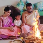 Swetha Changappa Instagram - Family ❤️ 🧿🧿🧿 “Family is the heart of a home.”❤️🧿🧿🧿 @jiyaan_aiyappa @kiranappachu