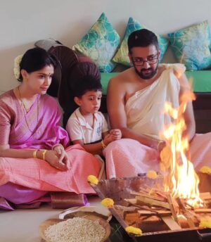 Swetha Changappa Instagram - Family ❤️ 🧿🧿🧿
“Family is the heart of a home.”❤️🧿🧿🧿
@jiyaan_aiyappa
@kiranappachu