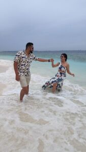 Swetha Changappa Instagram - My favourite ❤️🧿 Dear hubby @kiranappachu “Thanks for joining me on this lifetime journey! ❤️🧿🧿🧿 Celebrating anniversary month