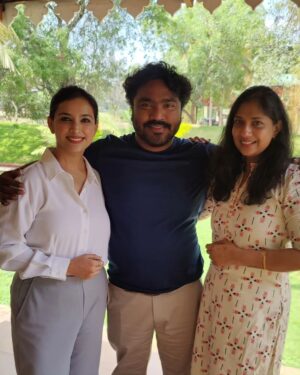 Swetha Changappa Instagram - Hearty congratulations Dearest Friend @arjun_janya_musician for your new journey as a director 💐this is a history.  The film is all set to watch even before the shooting starts. Suprising isn't it? Yes that's the preparations that arjun has done it for this film...😎
U are incredibly genius...😊
 I and we all are  gonna be witnessing one of the finest films of Indian cinema in few days.. that's a promise. 

  Happy to be associating with you in this journey. Thank u so much for the opportunity ❤️

My best wishes and prayers for you and your entire cinema @arjun_janya_musician 💐
