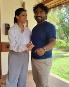 Swetha Changappa Instagram - Hearty congratulations Dearest Friend @arjun_janya_musician for your new journey as a director 💐this is a history. The film is all set to watch even before the shooting starts. Suprising isn't it? Yes that's the preparations that arjun has done it for this film...😎 U are incredibly genius...😊 I and we all are gonna be witnessing one of the finest films of Indian cinema in few days.. that's a promise. Happy to be associating with you in this journey. Thank u so much for the opportunity ❤️ My best wishes and prayers for you and your entire cinema @arjun_janya_musician 💐