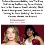Sydney Sweeney Instagram - honored to tell Christy's powerful story..