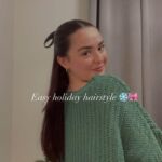 T.J. McGibbon Instagram - Currently adding bows to every hairstyle to make it festive 🎀🎄 #easychristmashairstyle #easyhairstyles #holidavhair #halfuphalfdown #hairbow #holidayhairbows