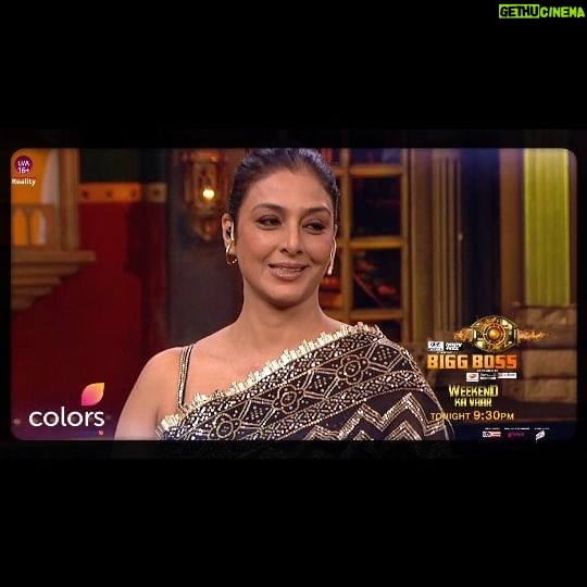 Tabu - 87.4K Likes - It's going to be a night full of entertainment for you, kyunki honge stage par Salman aur Tabu. 🤩
Dekhiye #BiggBoss17, Mon-Fri 10PM & Sat-Sun 9:30PM sirf #Colors aur @officialjiocinema par.
#BB17 #BiggBoss
@Beingsalmankhan
@hyundaiindia
@FEELTHEFIZZ
@daburindialtd
@tresemmeindia
@parlehideandseek
@chingssecret
@glancescreen
@harpic_india
@tabutiful @MeMannara @Munawarcomedy