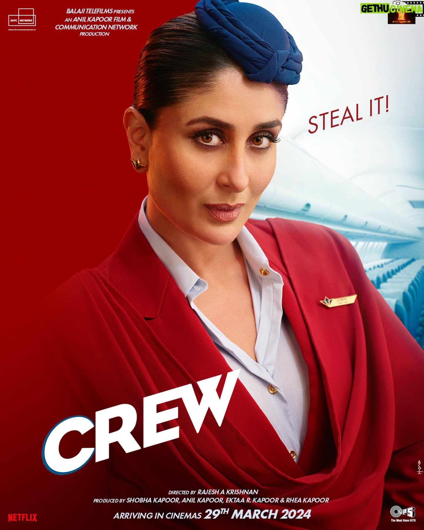 Tabu Instagram - Ready for check-in? Time to fly with the #Crew! ✈️ #CrewInCinemasOnMarch29 @kareenakapoorkhan @kritisanon @diljitdosanjh and a special appearance by @kapilsharma @saswatachatterjeeofficial #RajeshSharma @shobha9168 @anilskapoor @ektarkapoor @rheakapoor @kumartaurani @rajoosworld #MehulSuri @nidsmehra @jpaarth @vivek.koka @anirudh_k_sharma @balajimotionpictures @akfcnetwork @tips