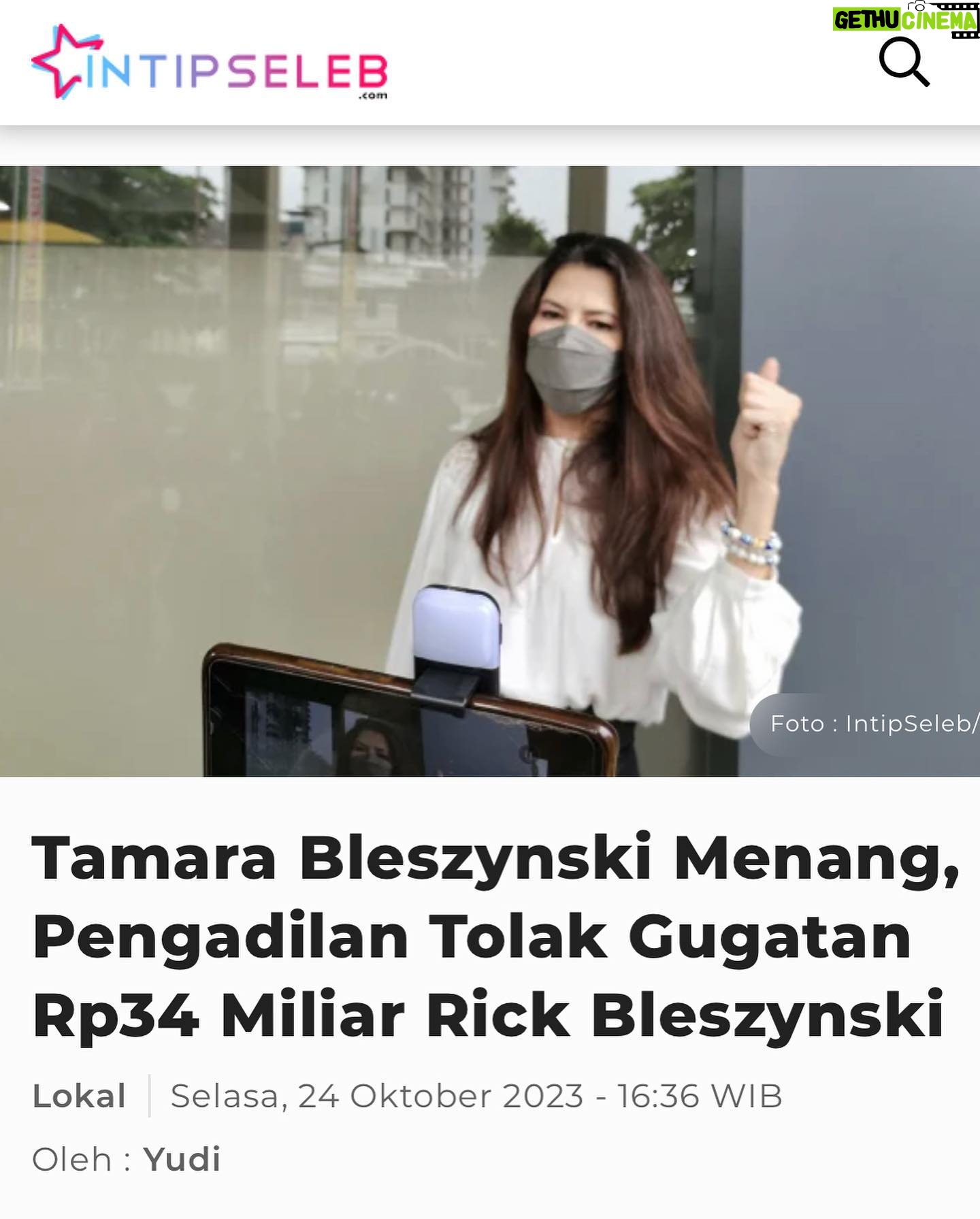 Tamara Bleszynski Instagram - Jadi sudah jelas yah teman2 sayang. Aku tidak pernah melakukan Wanprestasi. Tuduhan2 Wanprestasi adalah FITNAH. Hidup hanya sementara, mari kita pergunakan disini dan sekarang kita…untuk kemajuan KITA Bersama. Salam KEADILAN & Salam KEMANUSIAAN ♥️🇮🇩