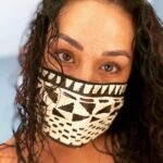 Tamina Instagram - Headed to work in my New Fijian Tapa Cloth face mask that my Mom hand stitched for me🤗😘🤟🏽🌺 She made it out of my Popz old material scraps when she use to make his wrestling gear back in the day and then added the Fijian tapa cloth print to make it different and original🖤 Thanks Shaloonggaa! Love you Mom and all my island treats too😁🤤😋 #DeliveredJustInTime #IslandStyleMask #MomsAreGreat