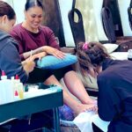 Tamina Instagram - You know WHO this smile is for?!!!… Hi MY darling Fiancée 💘 @realtozawa #WeddingNails #5daysAway #TaminaTozawaWedding💍