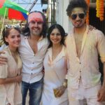 Tanishaa Mukerji Instagram - Holi ka त्योहार 🌈🌈🌈 Thank you @tanishaamukerji for having us, really had a great time. #holifestival #birthdaycelebrations