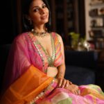 Tanishaa Mukerji Instagram - Eternal beauty @tanishaamukerji💫 Stylist - @styledbyparikshaat Outfit - @basilleafworld Jewellery - @gehnajewellers1 Photographer - @wadhwaniyaash #TanishaMukerji #StyledByParikshaat #IndianCouture #IndianBeauty #Bollywood #LuvYouShankar #BollywoodActress #StyleFile #FashionPhotography #Ss24 #EidMubarak