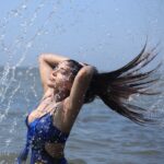 Tanya Chaudhari Instagram - Mermaid vibes and ocean tides 🧜‍♀️ 🌊 . . . . 👗 @newme.asia 📸 @faizialiphotography 💄 @makeup_asfaque 💇🏻‍♀️ @parvatisingh77 . . . . #fridaymood #mermaid #oceanlover #explore #waterbaby #tanyachaudhari
