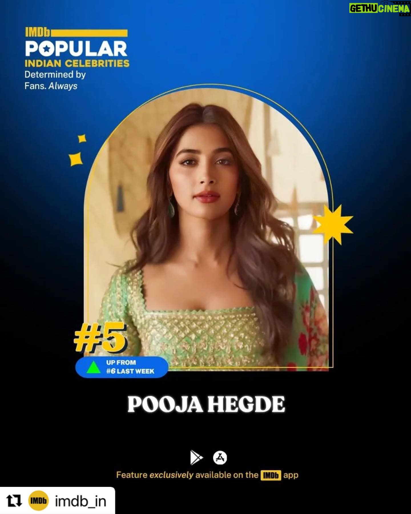 Tanya Maniktala Instagram - Shukriya! I do not hold ranks or awards in too high regards because love or the way you can make people feel cannot be quantified but I still cannot thank you all enough for all the love that you’ve given me. I only hope that I can reciprocate it through the work that I do, and know that I will forever hold this feeling in my heart. So so grateful! ♥️ #Repost @imdb_in with @use.repost ・・・ With new arrivals, familiar faces, and resurging ranks, it’s been quite an amazing week for IMDb's Popular Indian Celebrities Feature! 🌟 Check out the remaining list on the IMDb app on iOS and Android 🍿 This list is powered by ‘Popular Indian Celebrities’: a new weekly IMDb feature that showcases the Indian stars trending globally: actors, directors, cinematographers, writers, the list covers it all! And as always, it’s determined by more than 200 Million fans monthly from around the globe! 😎