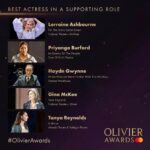 Tanya Reynolds Instagram - What 😭 Thankyou @olivierawards i can't fit in a caption what this means.