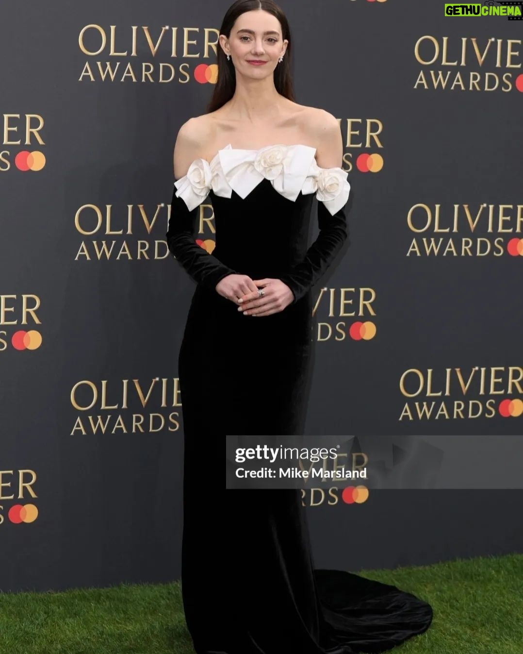 Tanya Reynolds Instagram - Thankyou @olivierawards for the nomination. It has been the absolute cherry on top of the utterly delicious cake that has been @amirrorwestend. A totally unexpected delight to be nominated alongside four titans and icons of theatre. My imposter syndrome got a real good work out. All the love in the world to Haydn Gwynne's family and friends. A total legend, deserving winner and devestating loss to our industry. π Here's to the gang of truly wonderful humans who pulled me out of the bin and made me look like an actual lady for the night. @millermode π @daniguinsbergmua π @jonchapmanhair πββοΈ DRESS - @alessandrarich SHOES - @louboutinworld EARRINGS - @tasaki_intl