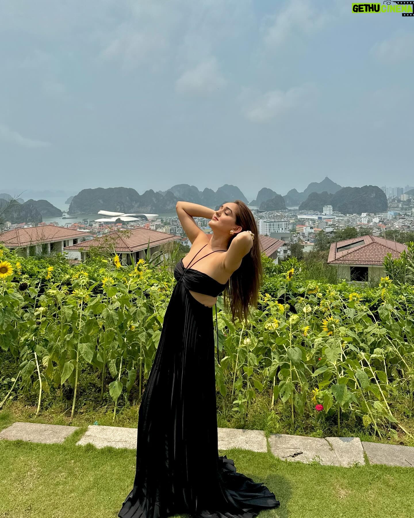 Tanya Sharma Instagram - Sunny side up š . . Wearing - @a.la.modebyakanksha Jewellery- @the.fun.company #travel #vietnam #picoftheday #tanyasharma { vietnam , travel , halongbay , luxury resorts , fashion , gowns , gratitude}