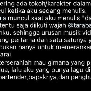 Tara Basro Instagram - Mendengarkan album ke 2 @salpriadi ada perasaan yang begitu istimewa muncul… haru, sedih tapi hangat dan tentunya ada lagu yang bikin senyum2 sendiri. Terima kasih Sal sudah mempercayakan aku dan @ken.danuja untuk membuat 2 video klip sekaligus, dan bisa menjadi bagian dari team mengombang ambing perasaan orang ketika menikmati karyamu, ini menjadi pengalaman pertama dan sangat berharga buat kami. Support dari kalian yang sudah nonton juga luar biasa. Untuk yang belum, bisa ditonton full videonya di youtube @salpriadi selamat menikmati “Dari Planet Lain” dan “Semua Lagu Cinta” 

Credits Dari Planet Lain

Director : Ken & Tara
Producer : Tara Basro
Director of Photography : Ken DA
Editor : Ken & Tara
Colorist : Ken & Tara
Make up Artist : Tara Basro
Baju Planet: Syifa Nurfantin KENAKAN
Team Kenakan Abiseka
Talent : 
Ken & Tara
Reza Chandika
Sal Priadi
Kunto Aji
Natasha Abigail
Iyas Lawrence
Indy
Kiki Aulia Ucup
Dimas Ario
Jarome Kurnia
Rendy Pandugo
Tri wardoyo
Anya Anggarda
Sarah Deshita
Alby
Sarah Tobing
Bianda Nevansky

Special Thanks to Krapela

Credits Semua Lagu Cinta
Director : Ken & Tara
Producer : Tara Basro
Director of Photography : Ken
Art Director : Tara Basro
Editor : Ken & Tara
Colorist : Ken & Tara
Operator Kamera Adegan Wedding Muchammad Hafidz
Make Up Artist : Aditya Vagueskin
MUA Team Deviana Iwan
Hair do : Eka Sari Wahyuni
Wedding Attire: Syifa Nurfantin, KENAKAN
Team Kenakan Abiseka & Yasmin
Jewelry : Tiffany & Co 
Styling : Tara Basro
Nails : Capriques

Special Thanks to 
RUCI Art Space
Milari, Duo Exhibition oleh Hedi Soetardja dan Made Wiguna Valasara
Rio Pasaribu