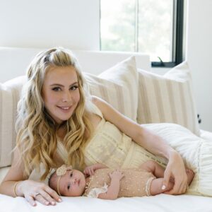 Tara Lipinski Instagram - Ooohhh my goodness. We got some pics back from Georgie’s newborn shoot. 💕

How many pics of Gigi is too much? Sorry in advance! 

Thank you @jennyquicksall for the most magical memories. 

#ivf #infertiltityawareness #surrogacy #newbornphotography #newbornphotographer #newbornphotoshoot