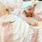 Tara Lipinski Instagram - Welp I better post her 7 month pictures considering next week she is 8 months!!! Moms- how do you take these pics when they are moving all around lol?! This is getting challenging. #7monthsold #babygirl #parenting #momanddad #babypics #babymilestones #babyonthemove