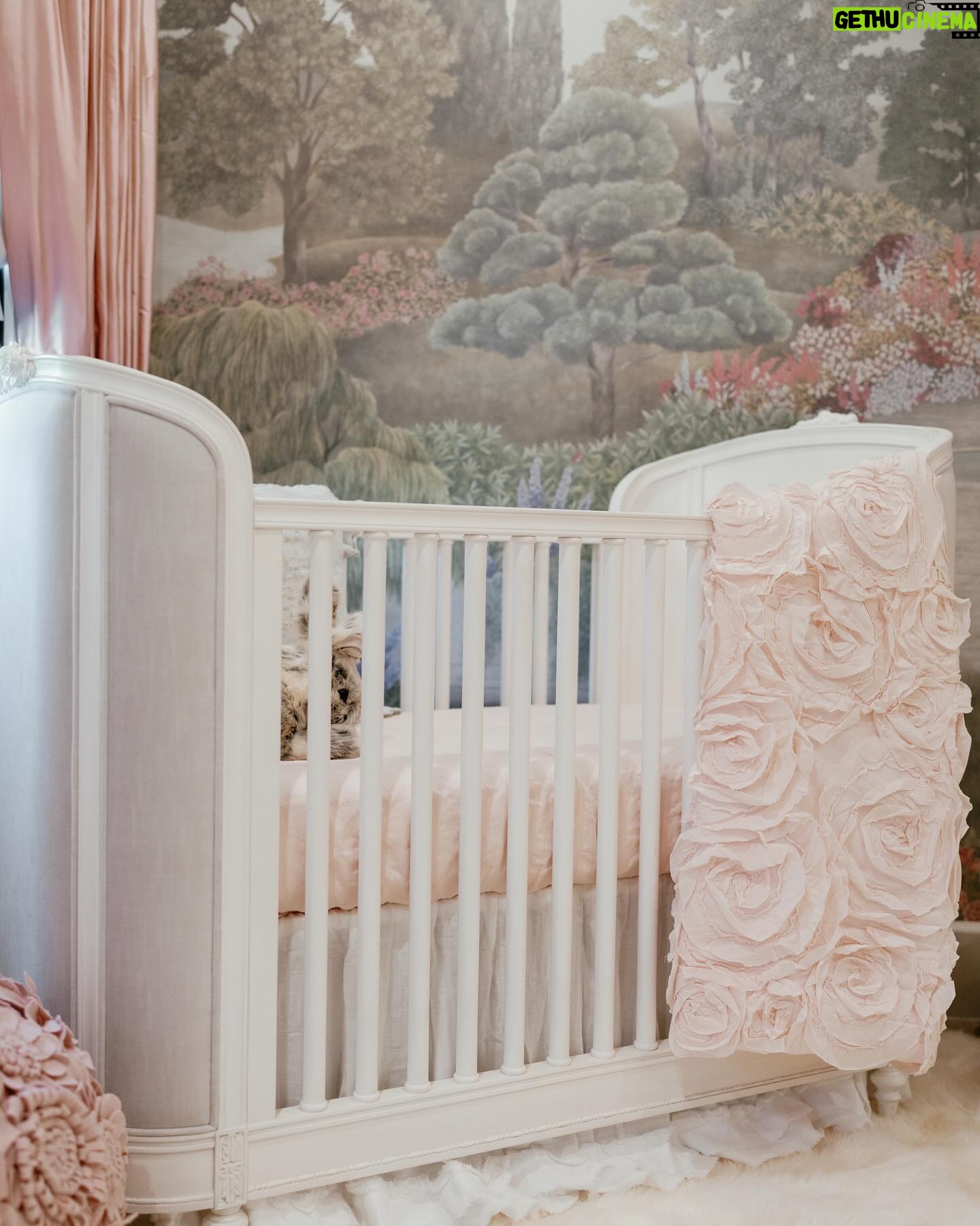 Tara Lipinski Instagram - A little peek in baby Georgie’s nursery.✨ My talented designer and now good friend @shelbydeestyle helped bring this room to life for our little princess. It’s everything I had dreamed of! It all started with finding this magical mural wallpaper that I fell in love with and then the rest just fell into place. It feels like a magical fairy land every time I walk in. 🧚 Let me know if you want any links! Wallpaper @kravetinc @jennyquicksall photos #nursery #nurserydecor #nurserydecorideas #nurseryinspo #nurserydesign #nurseryideas #nurseryinspiration #nurserystyle #nurseryfurniture #nurseryroom #nurseryinteriors #nurserygirl #nurseryglider #nurseryart #nurserywallpaper #babygirl #babygirlnursery #babygirlnurserydesign #babygirlnurseryideas #babygirlnurserydecor #babygirlnurseryinspo #babygirlnurseryinspo #babygirlnurserytheme
