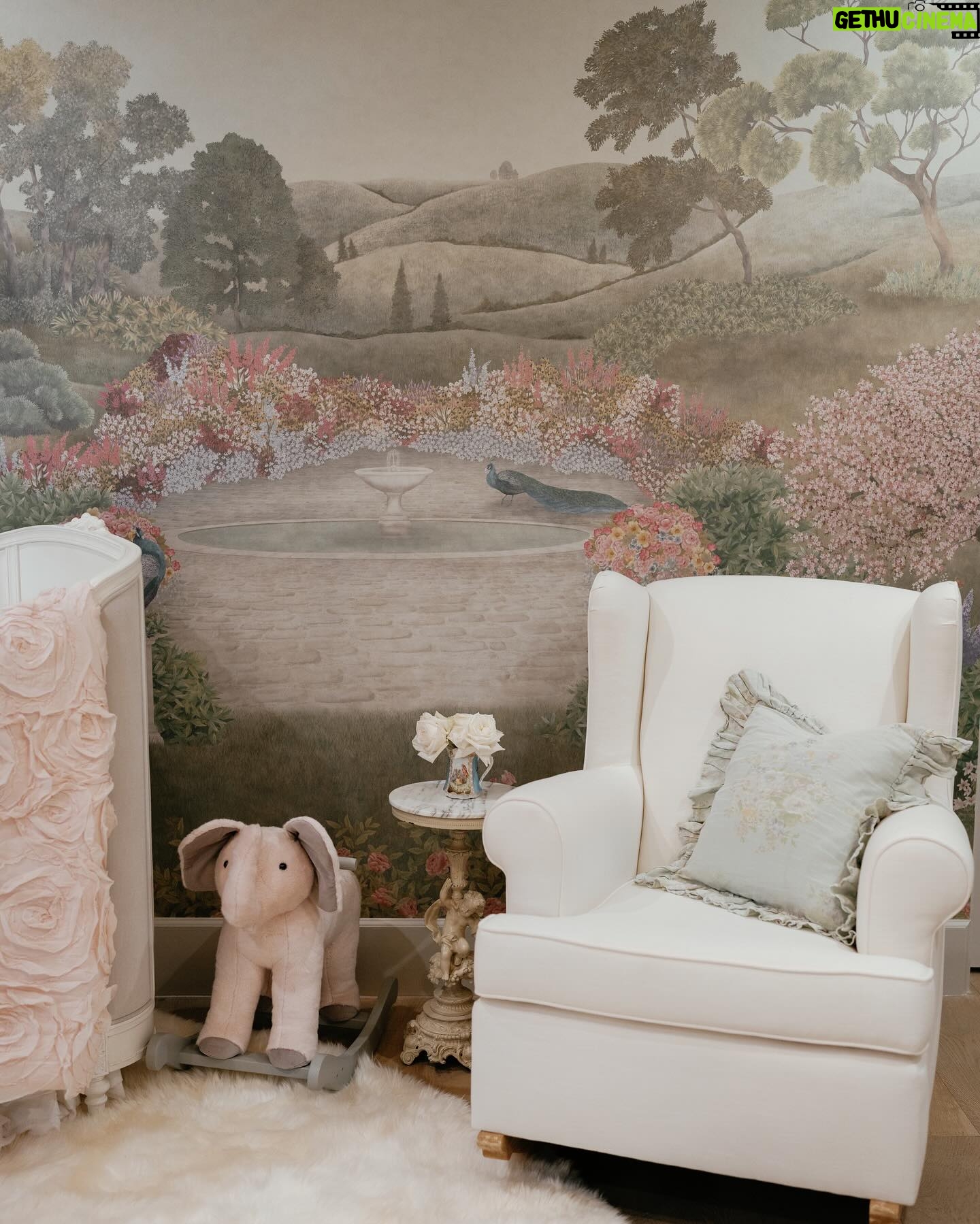 Tara Lipinski Instagram - A little peek in baby Georgie’s nursery.✨ My talented designer and now good friend @shelbydeestyle helped bring this room to life for our little princess. It’s everything I had dreamed of! It all started with finding this magical mural wallpaper that I fell in love with and then the rest just fell into place. It feels like a magical fairy land every time I walk in. 🧚 Let me know if you want any links! Wallpaper @kravetinc @jennyquicksall photos #nursery #nurserydecor #nurserydecorideas #nurseryinspo #nurserydesign #nurseryideas #nurseryinspiration #nurserystyle #nurseryfurniture #nurseryroom #nurseryinteriors #nurserygirl #nurseryglider #nurseryart #nurserywallpaper #babygirl #babygirlnursery #babygirlnurserydesign #babygirlnurseryideas #babygirlnurserydecor #babygirlnurseryinspo #babygirlnurseryinspo #babygirlnurserytheme