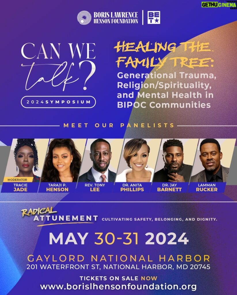 Taraji P. Henson Instagram - Join us as we delve into the intricate layers of generational trauma, religion, spirituality, and mental health within our beautiful Black families. ❤ Through the power of candid dialogue and collective reflection, we’re dismantling the veil of silence and cultivating radical attunement within our families and ourselves. 👏🏾 This is more than a conversation; it’s a movement towards breaking cycles, uplifting hearts, and healing generations. 🖤💪🏾💫 Our panelists will confront the sanctified silence that has long shrouded our traumas, our conversation will shine a light on how religious beliefs, while comforting, can sometimes mask the depth of our emotional scars. 🙏🏽💔 This space blossoms into reality as we gather around the fireside of togetherness, igniting discussions that illuminate and liberate. 🖤🙌🏾 We invite you to be part of this transformative experience at BLHF’s annual Can We Talk? Symposium! 🚨👏🏾 This is your invitation to step into a new tradition of healing, to be embraced by a community that understands, to find joy in the journey, and to remember, always, that you are not alone. 💚 Tickets are available now in our bio! ✨ - @blhensonfoundation #MHAM #CWT2024 #Canwetalk #Breakthesilence #Breakthecycle #HealingTogether #GenerationalTrauma #SpiritualJourney #BlackMentalHealth #FamilyReunion
