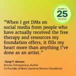 Taraji P. Henson Instagram - Honored to be recognized as one of this year’s @verywellmind 25 winners! 😊🤎 Thank you for shining a light on the importance of mental health advocacy and for acknowledging the work of the @blhensonfoundation. It’s a privilege to be among such esteemed company, and I’m truly humbled by this recognition. Mental health is a cause close to my heart, inspired by my father’s journey and the countless individuals who face similar challenges every day. Through the Foundation, we’re striving to make mental health care more accessible and culturally relevant, breaking down barriers and fostering open conversations. ❤️ This honor is a testament to the dedication and hard work of everyone involved in the Foundation’s mission. Let’s continue to amplify the importance of mental health awareness and support each other on this journey. Thank you, Verywell Mind, for this incredible honor! #MHAM #verywellmind #verywellmind25 #BLHF💚