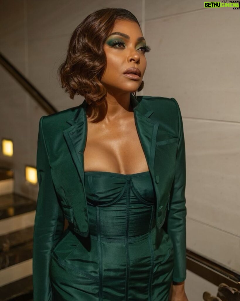 Taraji P. Henson Instagram - TIME 100 Gala 🖤 I’m so blessed to celebrate this incredible milestone @time #TIME100 Photographer: @AmorVisageProductions Makeup: @saishabeecham Hair: @tymwallacehair using @trueindianhair Nails: @customtnails1 Stylist: @waymanandmicah Producer: @sauntemakesithappen Products: @tphbytaraji Dress: Custom @ThomBrowne Jewels: @stephenwebsterjewellery Shoes: @ThomBrowne