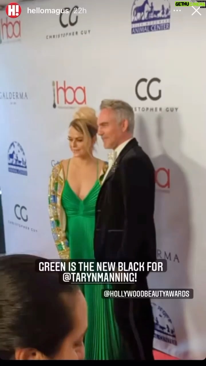 Taryn Manning Instagram - With the handsome nominee, friend and my amazing hairdresser @brandonliberati Brandon says: Thank you @hollywoodbeautyawards for an amazing evening , I am so honored to have been nominated💫 and a huge thank you to @tarynmanning for escorting me down the red carpet (you are an incredible friend and person) ❤️ @hellomagus #hair #hairstylist Thank you Brandon, @craigramsayfit and @vickicasciola for your love and talent 🥹 Taglyan Cultural Complex