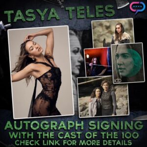Tasya Teles Instagram - The amazing Tasya Teles from The 100 will be signing September 4th!!!! @tasyateles 

Check link for details - https://ow.ly/XsR950PCU0rs

 #The100 #BellamyBlake #ClarkeGriffin #Echo #Emori #BobMorley #ElizaTaylor #TasyaTeles #LuisadOliveira