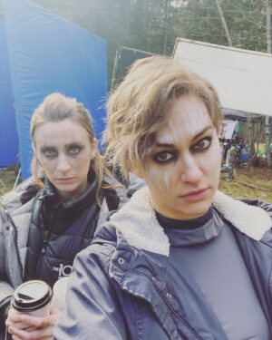 Tasya Teles Instagram - A little behind the scenes #the100 throwback.. 🤍  Beyond grateful for all the crazy memories we created both on and off screen… Shoutout to @ivanamilicevic for eyeing up my Nutella like it ain’t no thang.  I see you girl!  Get that peanut butter involved and you’re golden!

More #bts #Nutella moments to come… lol.  So many… 

@ivanamilicevic 
@lola_flanery 
@jessicanoelleharmon 
@linzzmorgan 
@marieavgeropoulos 
@shelby.flannery