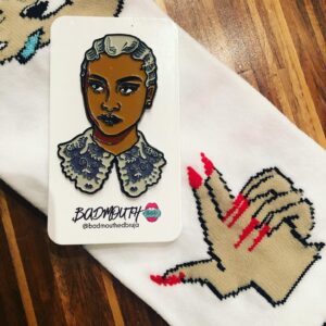 Tati Gabrielle Instagram - Look Ma, I’m a pin! Shouts out and a huge thank you to @badmouthedbruja for this! I have been collecting pins for some time now so I was beyond stoked to see and receive one of Prudence! Truly felt like a little kid when I opened that box wish I took a video of my reaction lol much love to you girl!! #CovenQueen #HWIC