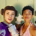 Tati Gabrielle Instagram - Thank you @lilmiquela for a beautiful day full of magic, robots, black female celebration & good conversation. Couldn’t have been a better combination 💕✨🤖🦾✊🏾👩🏽‍🤝‍👩🏻
