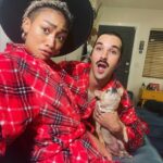 Tati Gabrielle Instagram - photo dump from last night 🙃🎄 Thank you @vspink and @chloebailey X @hallebailey for inviting me to such a sweet holiday kickoff! @itsbenniefelix and I had a wonderful time. there’s always a lovely warm energy whenever you two girls are around 💕 and thank you for the super cozy holiday threads! the snuggle will be SO REAL this season, it’s already begun🎄🥰