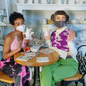 Tati Gabrielle Instagram - Thank you @lilmiquela for a beautiful day full of magic, robots, black female celebration & good conversation. Couldn’t have been a better combination 💕✨🤖🦾✊🏾👩🏽‍🤝‍👩🏻