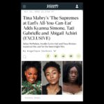 Tati Gabrielle Instagram - “This booth is reserved for The Supremes” 😏🥤🍔 ———————————— Ah! My heart is full of so much joy and excitement for this project. working with the incomparable @tinamabry is like meeting an angel y’all. ———————————— Special thanks to @searchlightpics and Temple Hill Entertainment for this incredible opportunity, really honored to be a part of this. Make way for the Supremes! 💃🏽
