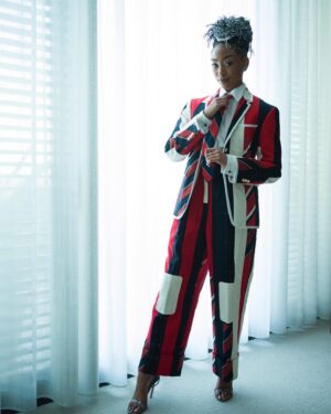 Tati Gabrielle Instagram - A little late, but I can’t let this go by. Thank you so much @hassanpierre and @amandahearst for having me. What an inspiring night. This is a cause that is close to my heart and I highly admire and appreciate the initiative you all have taken so our children can see a green world. Congrats to the honorees and thank you for your service of the planet.

Thank you @thombrowne for this super dapper, sustainable Funmix suit. I felt like I was in the past and the future at the same time. Thank you @debeersofficial and @aeranewyork for the accessories✨ 

Finally, thank you @voguemagazine for the Behind-The-Scenes feature. It’s truly a friggin honor. If you haven’t checked it out yet, link is in my bio. 

@maisondemode 
#SustainableStyleAwards #SaveOurPlanet
