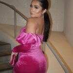 Tati McQuay Instagram – Obsessed with this look from the other night 🩷 @prettylittlething #PLTpartner 

Dress – sku code (CNG8123)