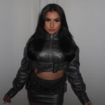 Tati McQuay Instagram – Tell me you don’t never wanna lose me 🩶 @prettylittlething #PLTpartner 

Jacket – sku code (CNG5403)
Mini Skirt – sku code (CNG5404)