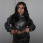 Tati McQuay Instagram – Tell me you don’t never wanna lose me 🩶 @prettylittlething #PLTpartner 

Jacket – sku code (CNG5403)
Mini Skirt – sku code (CNG5404)