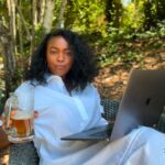 Tatyana Ali Instagram - A pitcher perfect day. Ideas are brewing 👩🏾‍💻🍺