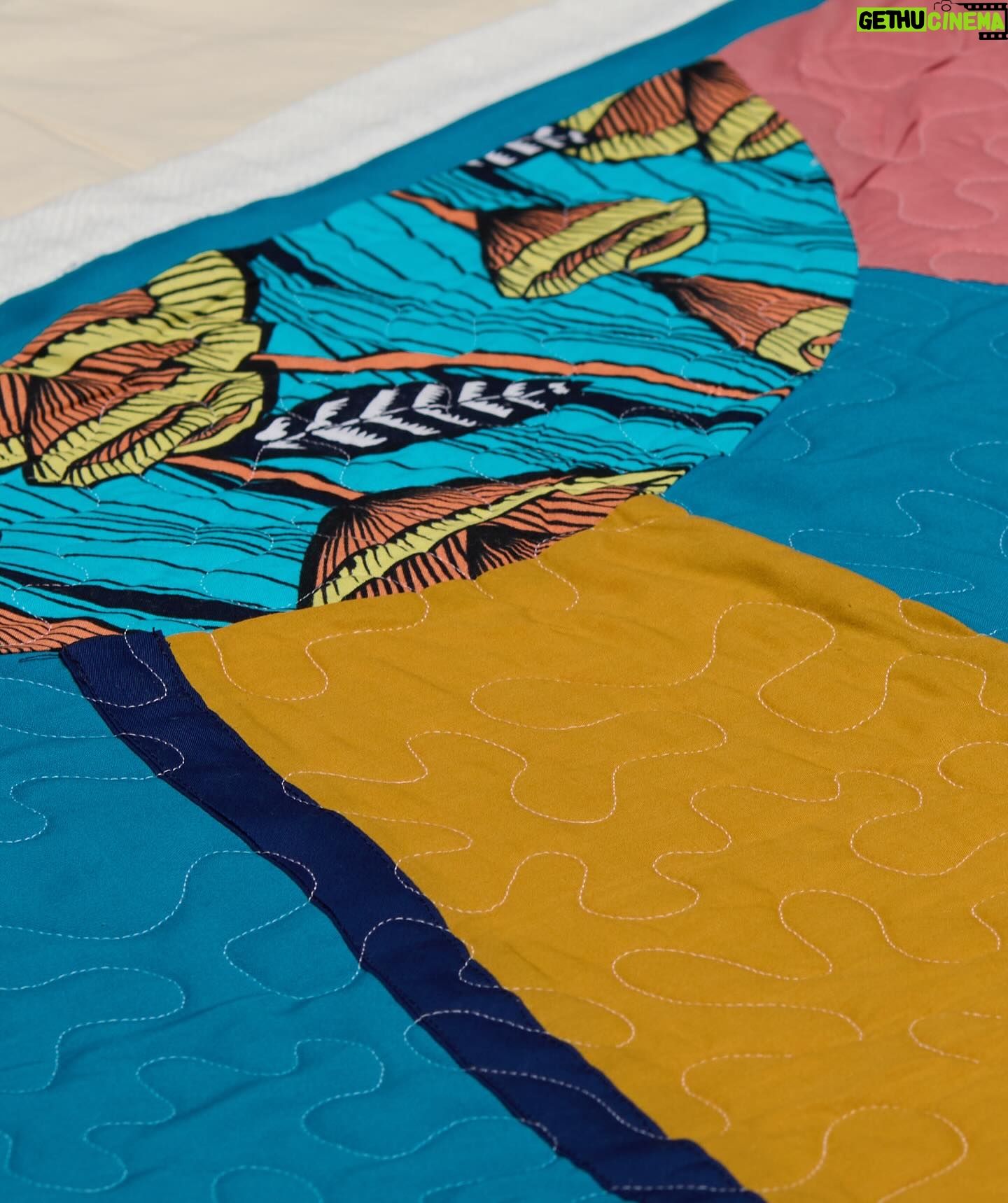 Tatyana Ali Instagram - There are only a few more baby quilts left on baby-yams.com; but fret not, this is just the FIRST of more to come! I named this design Abundance. When I drew it, I had a brightly shining sun in mind. What do you see?