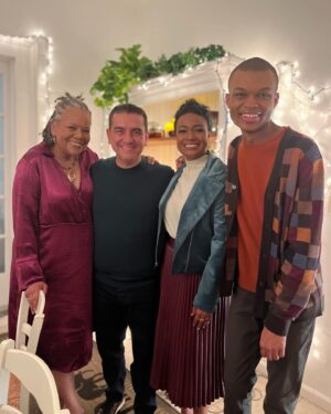Tatyana Ali Instagram - Tonight at 8/7c you’ll see our heartwarming @campbells commercial on @lifetimetv! Join me, @buddyvalastro, @aidan_cazeau, and @zion_ip to discover the joy that can be found through cooking in Spoonful of Joy!