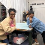 Tatyana Ali Instagram - Now, I said I love to sew; but for a project like this, I needed to go to a professional! Enter @auntfunkyscloset, who brilliantly manufactured my design. She and her team at @thekutstudios sewed these quilts using the Ankara fabrics I brought home from my trip to Ghana last year. Here’s a sneak peak at the process! Michelle, I can’t thank you enough for helping us bring baby-yams.com to life! 🤎