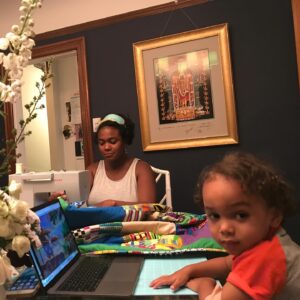 Tatyana Ali Instagram - If you’re wondering where the idea for Baby Yams came from; here’s the backstory. 

During both of my pregnancies I did a lot of sewing and made most of the items in our nursery. I’m glad I shared my story about what happened during my first birth, because it helped me find the Reproductive Justice Community and my midwife. While expecting my youngest son, I made him a quilt with Ankara Fabric and got so many compliments on it that I thought others would like it as well. I found answers. I found power. And, I want to share this feeling with other parents.

All proceeds from these limited edition, heirloom quality baby quilts will be given to the birth workers uniquely positioned to give our families the care we need. So check out baby-yams.com to join the #BabyYamsFam 🤎
