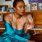 Tatyana Ali Instagram – Thank you for all of the birthday wishes!!!

Some are saying we’re in the age of Aquarius- I say it’s about goddamn time. 

But seriously, I am so thankful for the prayers of my family, loved ones and ancestors that helped fuel this new turn around the sun. My cup truly runneth over, and apparently being in my 40s means my cleavage runneth over too.

Also, thank you @crumbles__patisserie for this beautiful cake!!! 🎂🎈
