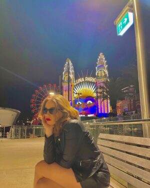 Teagan Croft Instagram - Part II: waiting for the ferry- The Luna Park person is really bloody scary