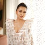 Tejasswi Prakash Instagram - When the harsh sun does you some good 🙈❤️ . . . . . Styled by @natashaabothra Team @mausmi_mitra_ Outfit @ashishkumar_08 Jewelry @rang_akankshanegi x @besotted_Communications Shoes @feeltwenty 📷 @parthofparth @sooohira