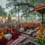 Tenzin Gyatso Instagram – Prayer for World Peace under the Bodhi tree at the Mahabodhi Temple in Bodhgaya, Bihar, India on December 23, 2023. #dalailama #worldpeace #harmony
