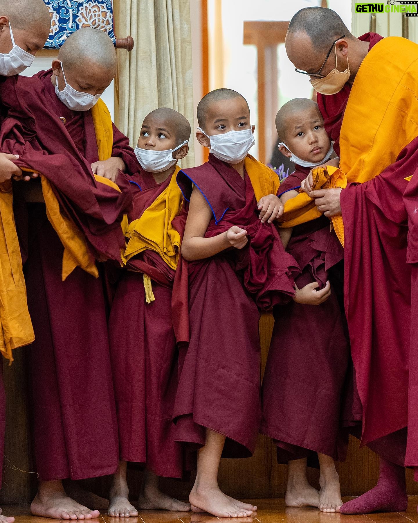 Tenzin Gyatso - 82.5K Likes - A collection of photographs captured during the ordination ceremony of novice monks and nuns, held at the residence of HHDL in Dharamsala, HP, India on March 2, 2023. Photos by Tenzin Choejor #dalailama #buddhism #ordination #monk #india #tibet #tibetan